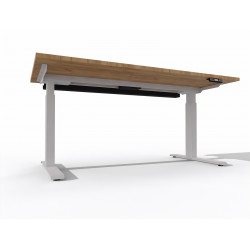 Beheizter Schreibtisch mit Handballen-Heizung, elektrisch höhenverstellbar